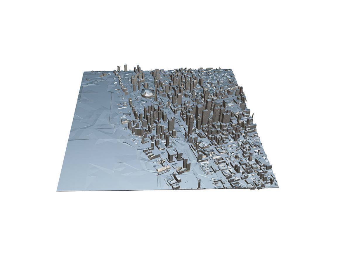 The CN Tower-skyline Low-poly 3D model_10