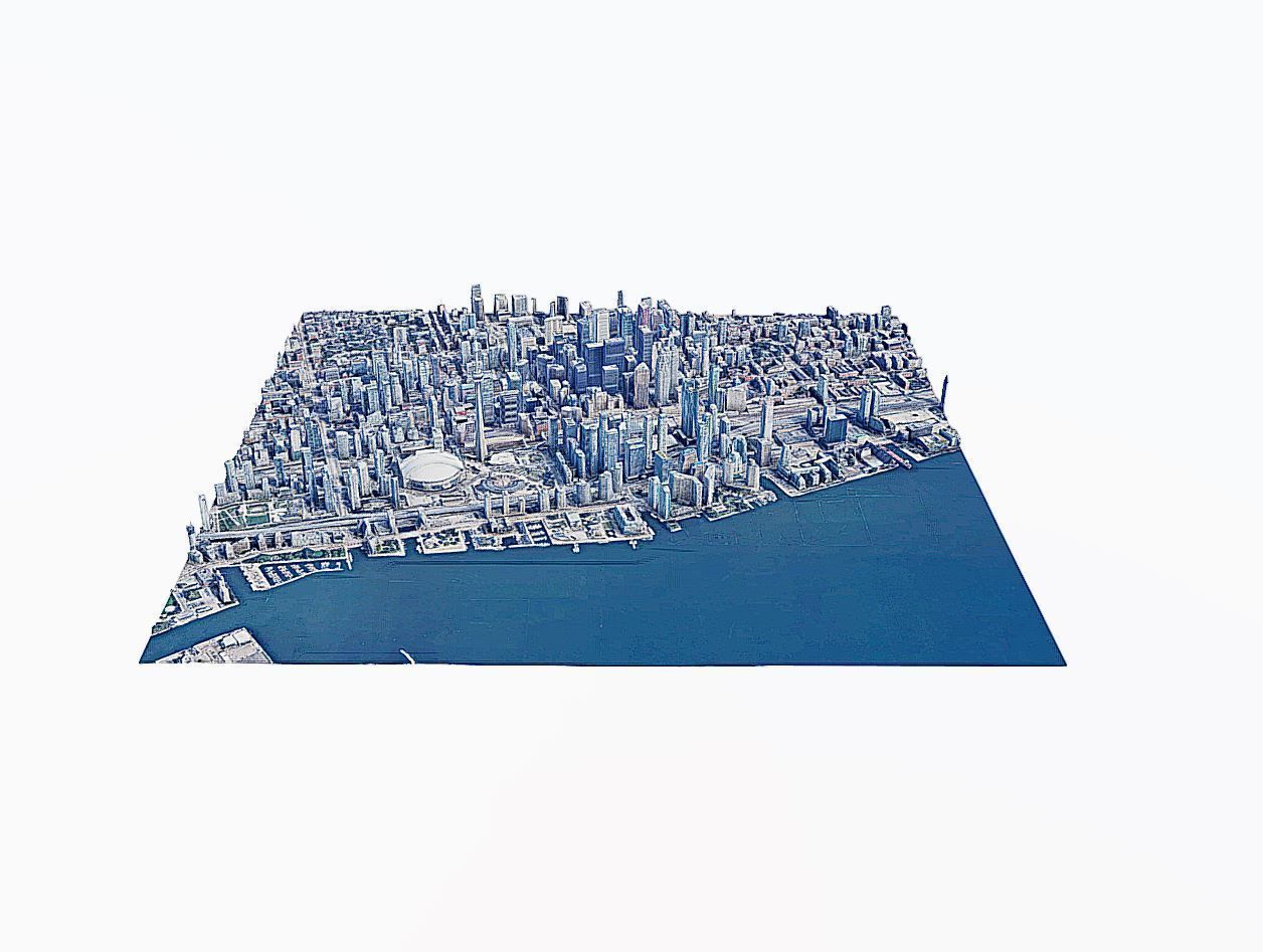 The CN Tower-skyline Low-poly 3D model_5