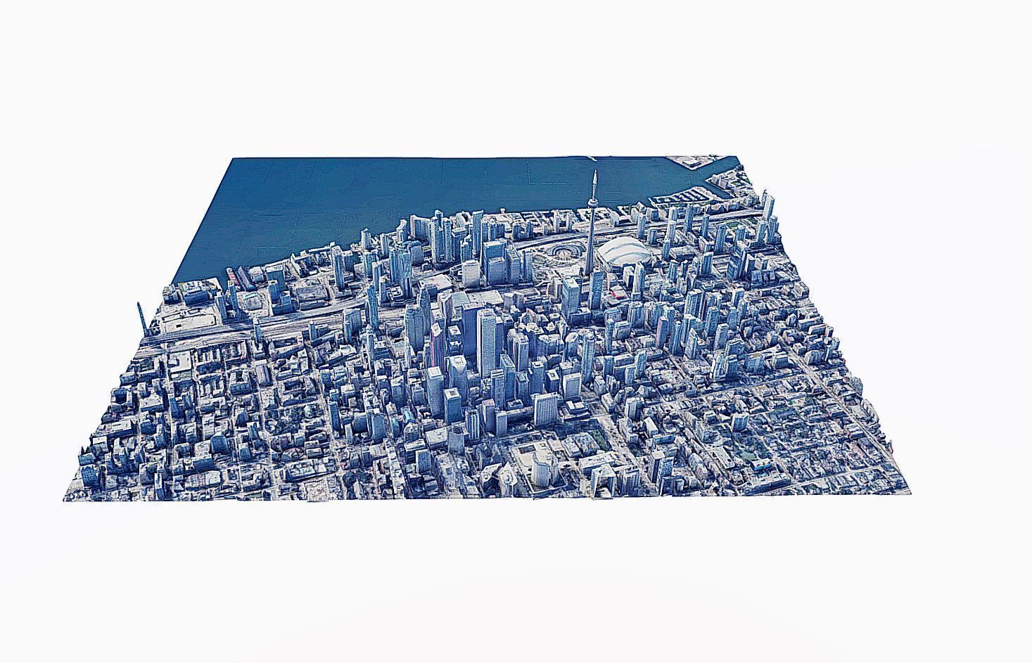 The CN Tower-skyline Low-poly 3D model_2
