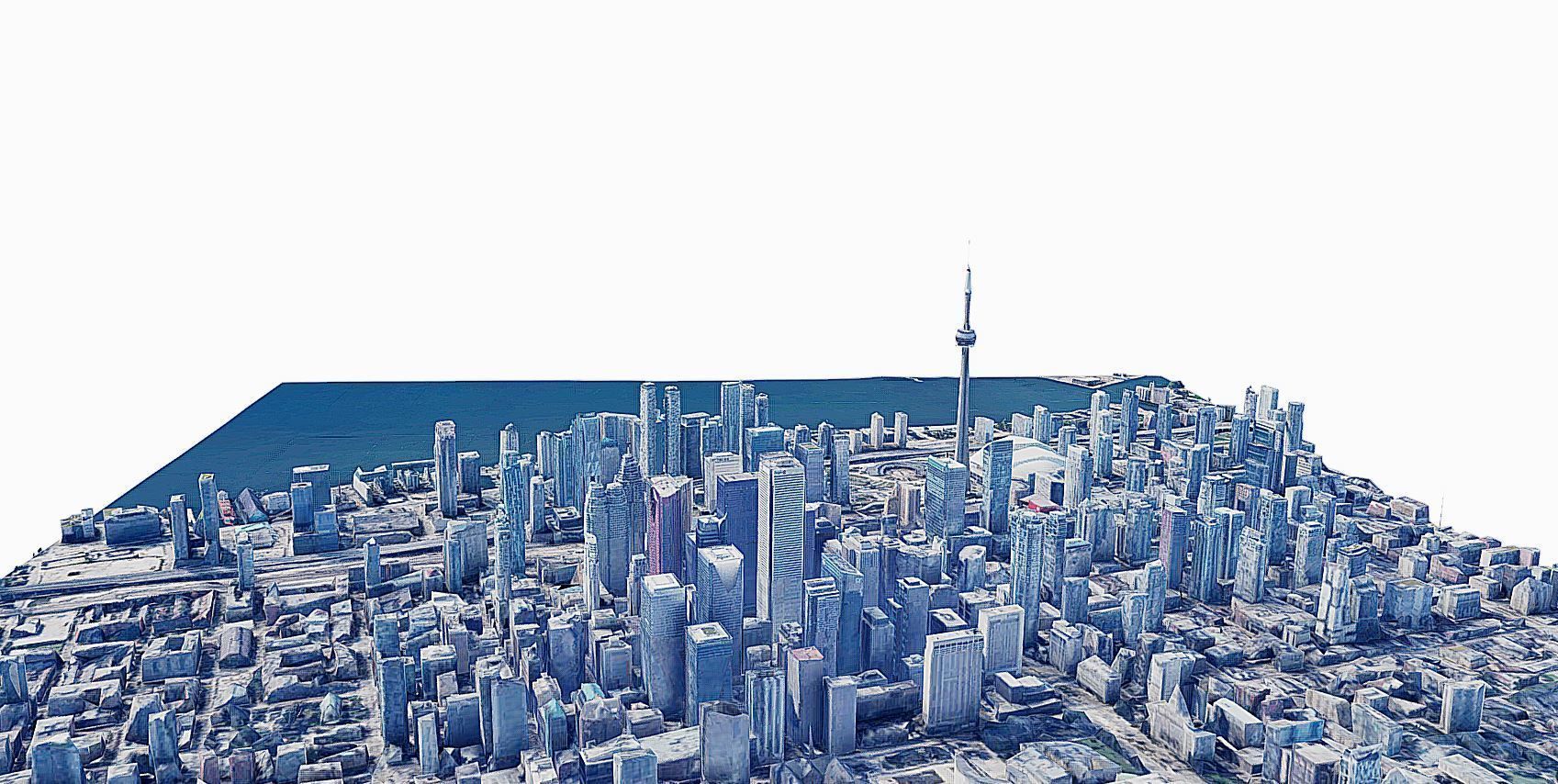 The CN Tower-skyline Low-poly 3D model_1