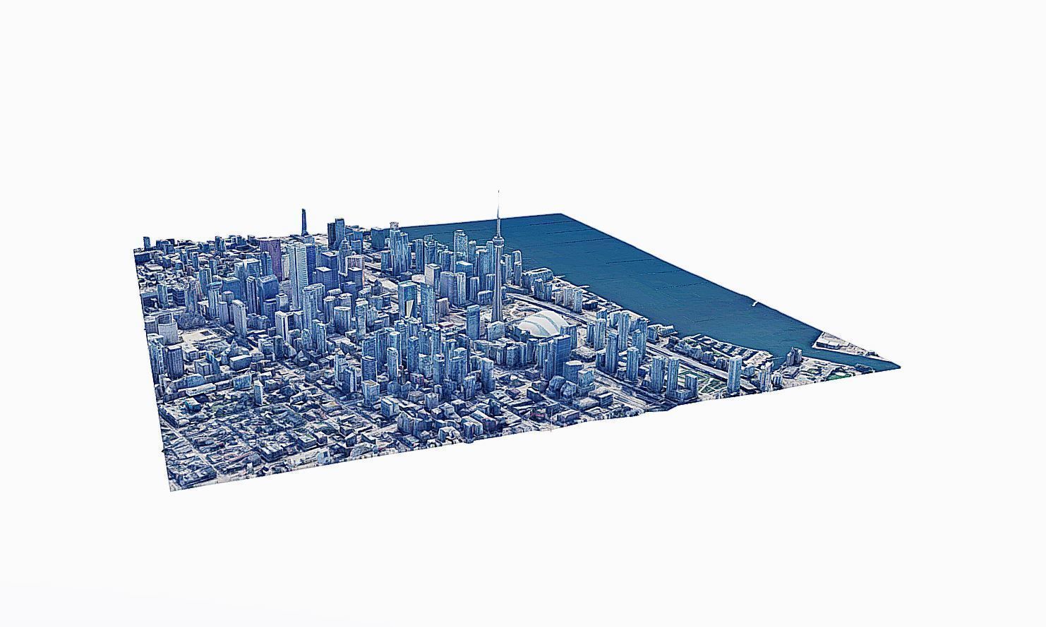The CN Tower-skyline Low-poly 3D model_3
