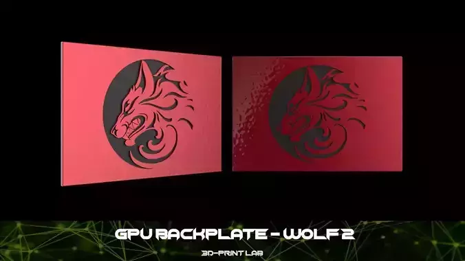 GPU Backplate - Wolf 2 3D print model