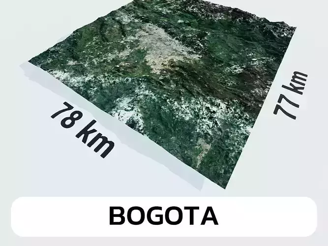 Bogota Colombia City Landscape 3D Model