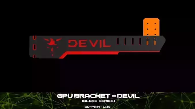 GPU Bracket - Blade Series - Devil 3D print model