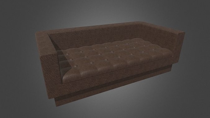 Leather Sofa Low-poly 3D model
