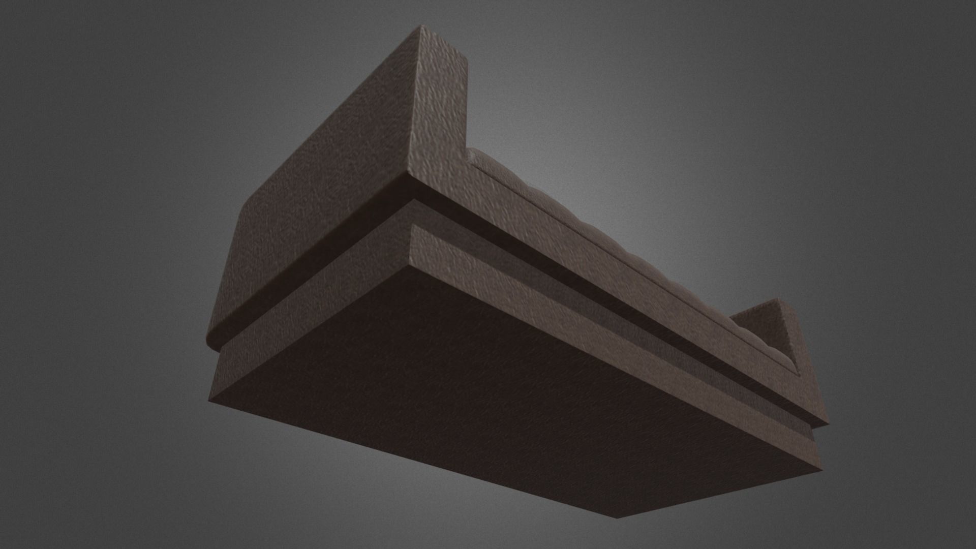 Leather Sofa Low-poly 3D model_4