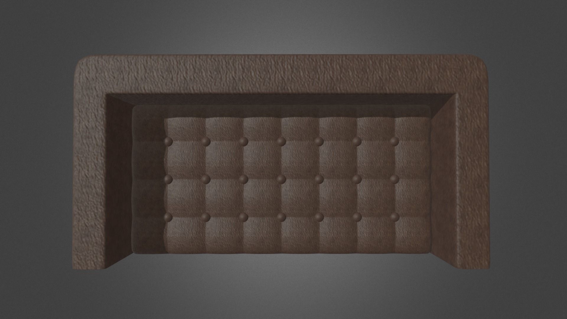 Leather Sofa Low-poly 3D model_1