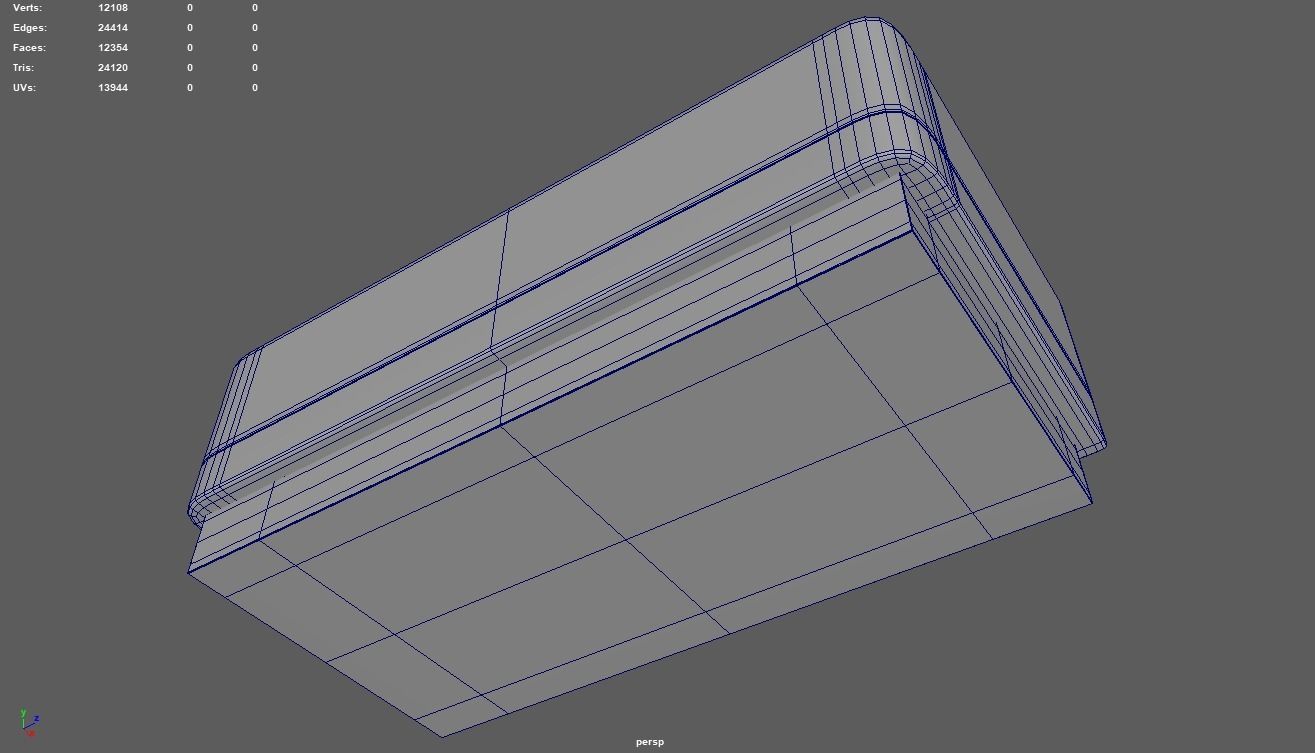 Leather Sofa Low-poly 3D model_11