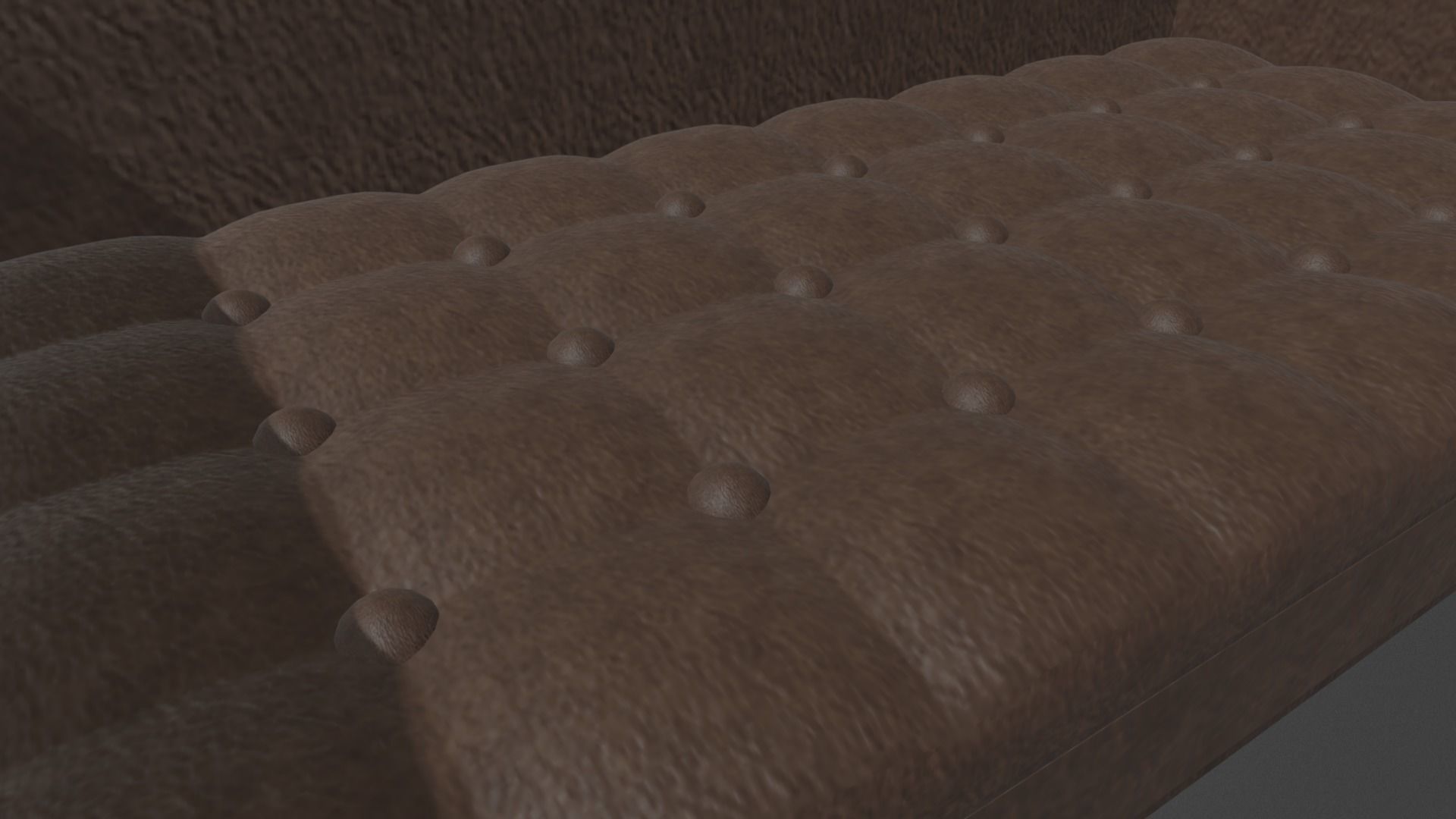 Leather Sofa Low-poly 3D model_3