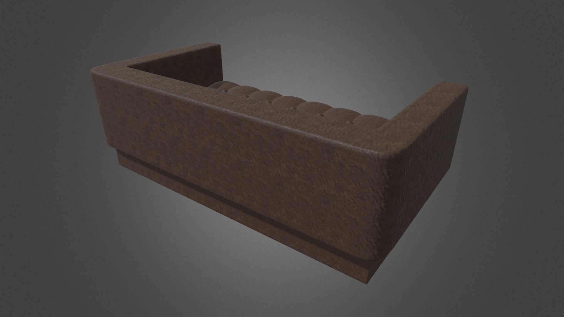 Leather Sofa Low-poly 3D model_2
