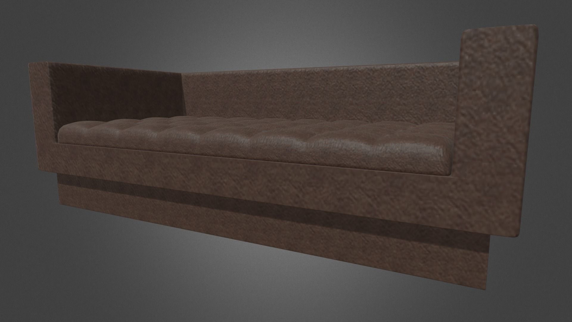 Leather Sofa Low-poly 3D model_6