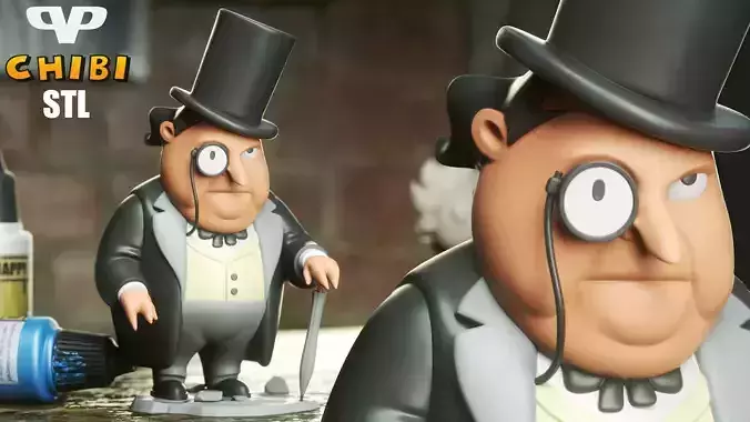 Penguin Chibi STL for 3D Printing ChibiSTL 3DXM