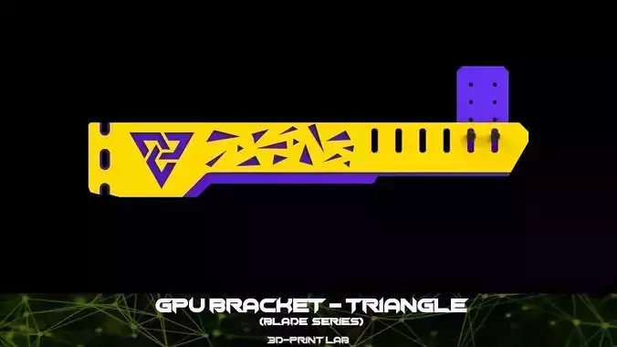GPU Bracket - Blade Series - Triangle 3D print model