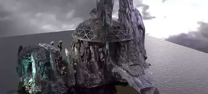 Wraith Hive Monarch Claw Dome Cliffs 3D model
