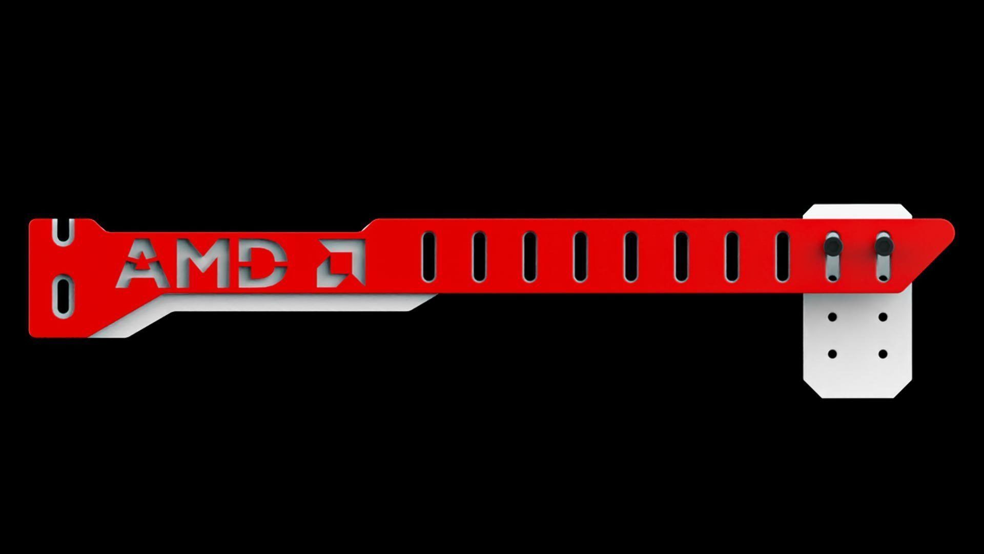 GPU Bracket - Stubborn Series - AMD 3D print model_2