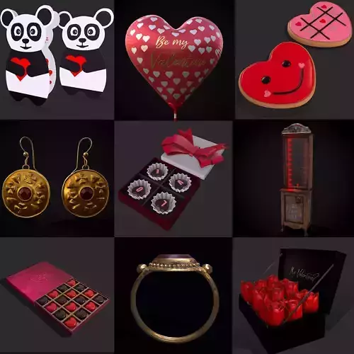 Valentines Mix Nineteen 3D Model Collection