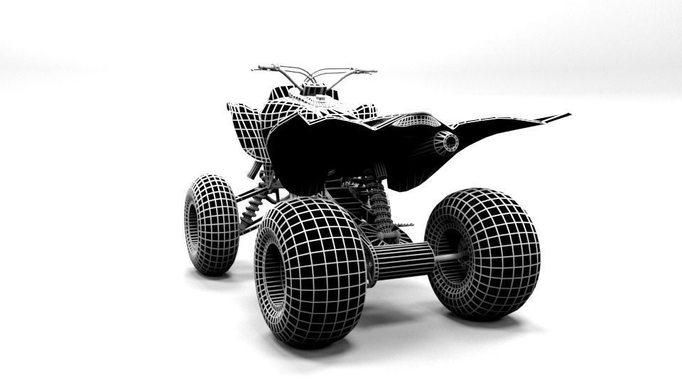 YAMAHA QUAD YFM700R 3D model_5