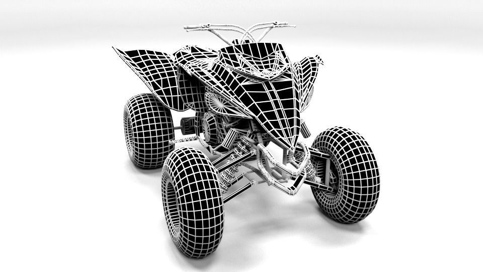 YAMAHA QUAD YFM700R 3D model_1
