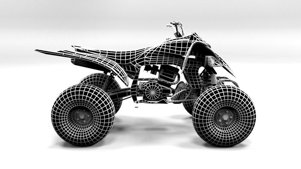 YAMAHA QUAD YFM700R 3D model_7