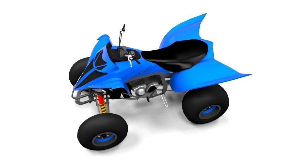 YAMAHA QUAD YFM700R 3D model_2