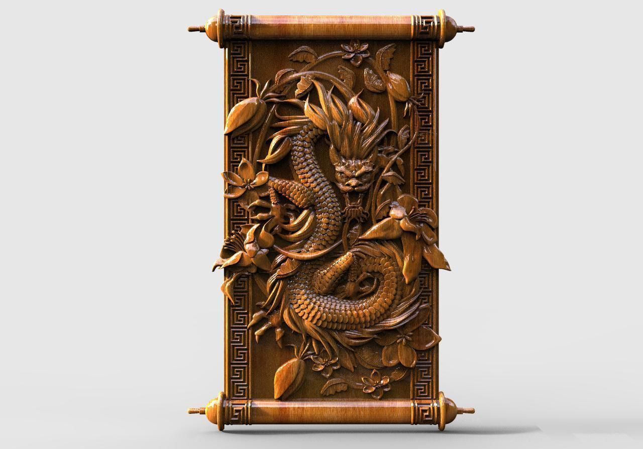 Chinese dragon CNC 3D print model_5