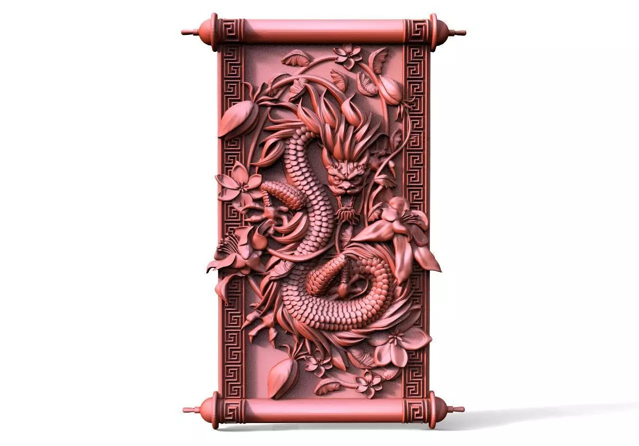 Chinese dragon CNC 3D print model_0