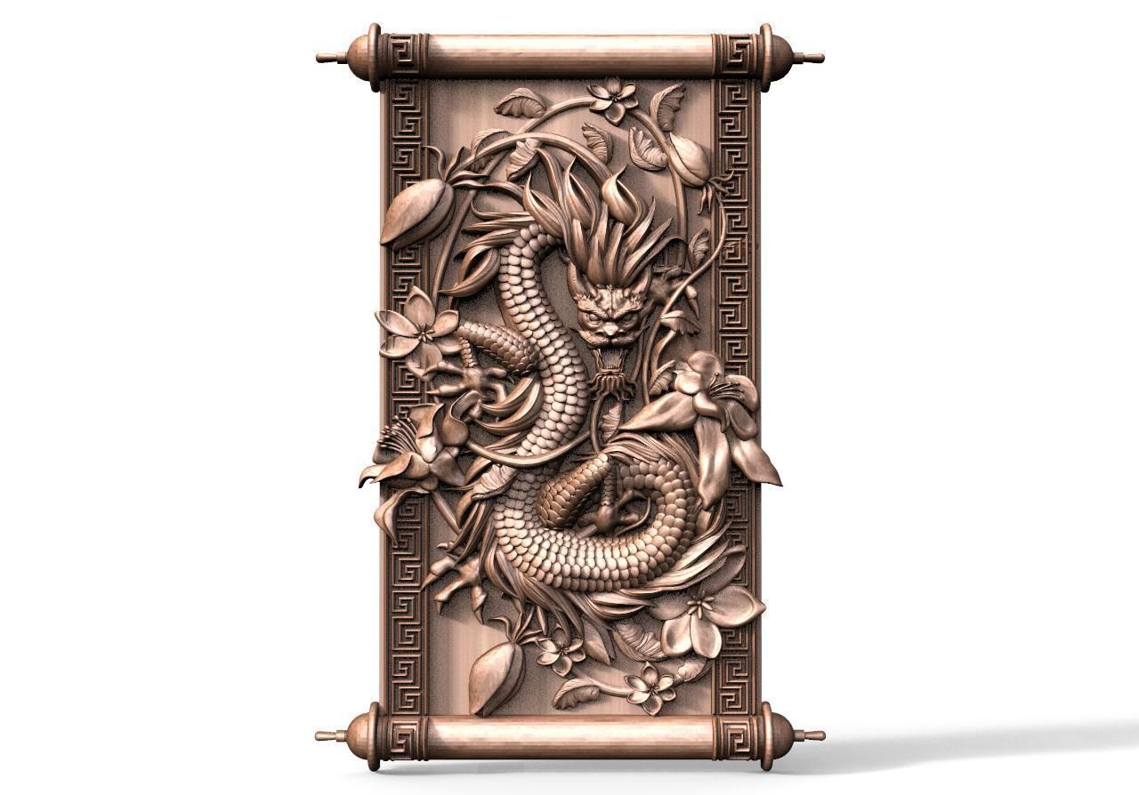 Chinese dragon CNC 3D print model_1