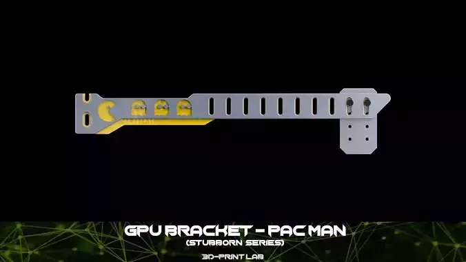 GPU Bracket - Stubborn Series - PACMAN 3D print model
