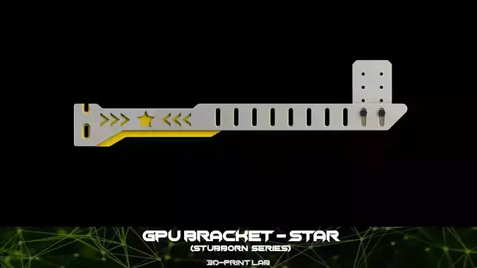 GPU Bracket - Stubborn Series - Star 3D print model