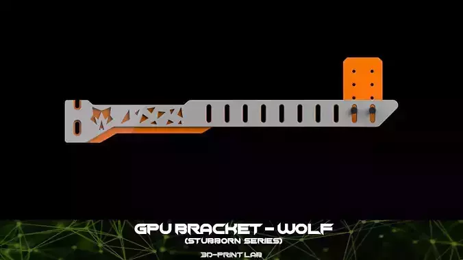 GPU Bracket - Stubborn Series - Wolf 3D print model
