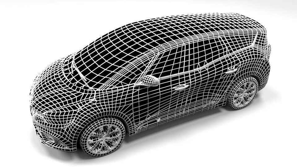 RENAULT GRAND SCENIC Low-poly 3D model_5
