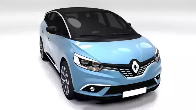 RENAULT GRAND SCENIC Low-poly 3D model RENAULT GRAND SCENIC Low-poly 3D model
