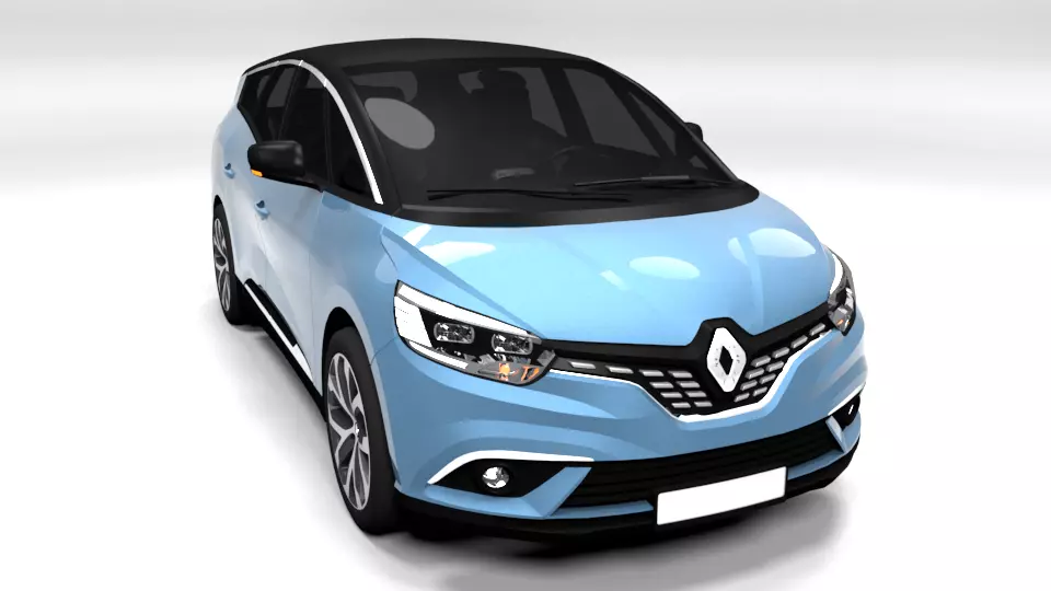 RENAULT GRAND SCENIC Low-poly 3D model_0