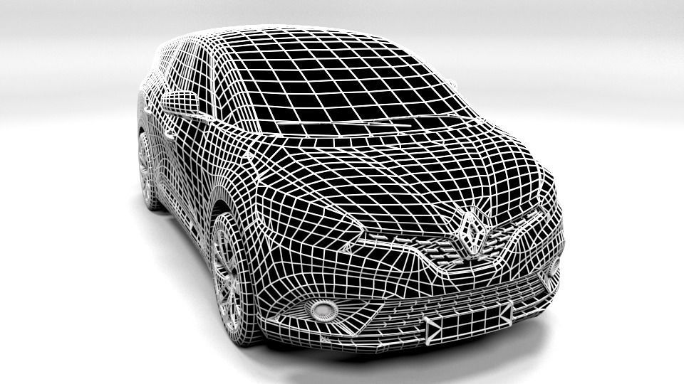 RENAULT GRAND SCENIC Low-poly 3D model_1