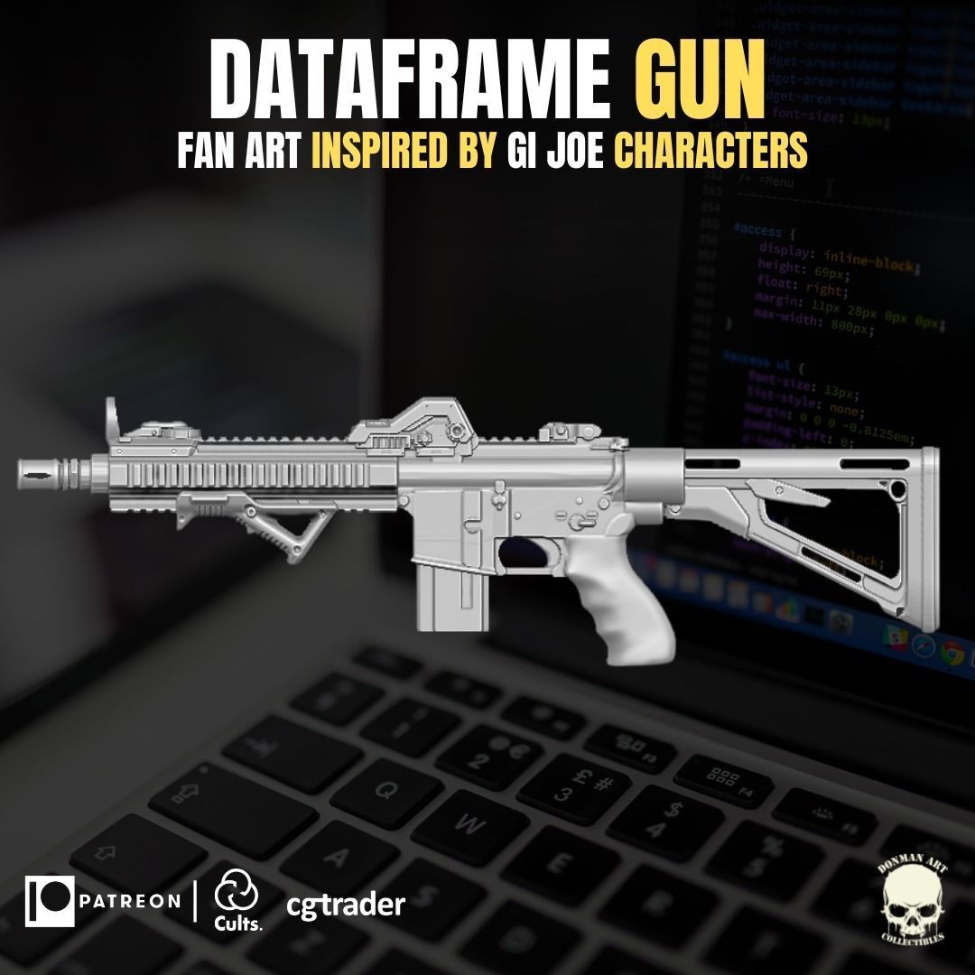 Dataframe Accesory 3D printable File For Action Figures 3D print model_1