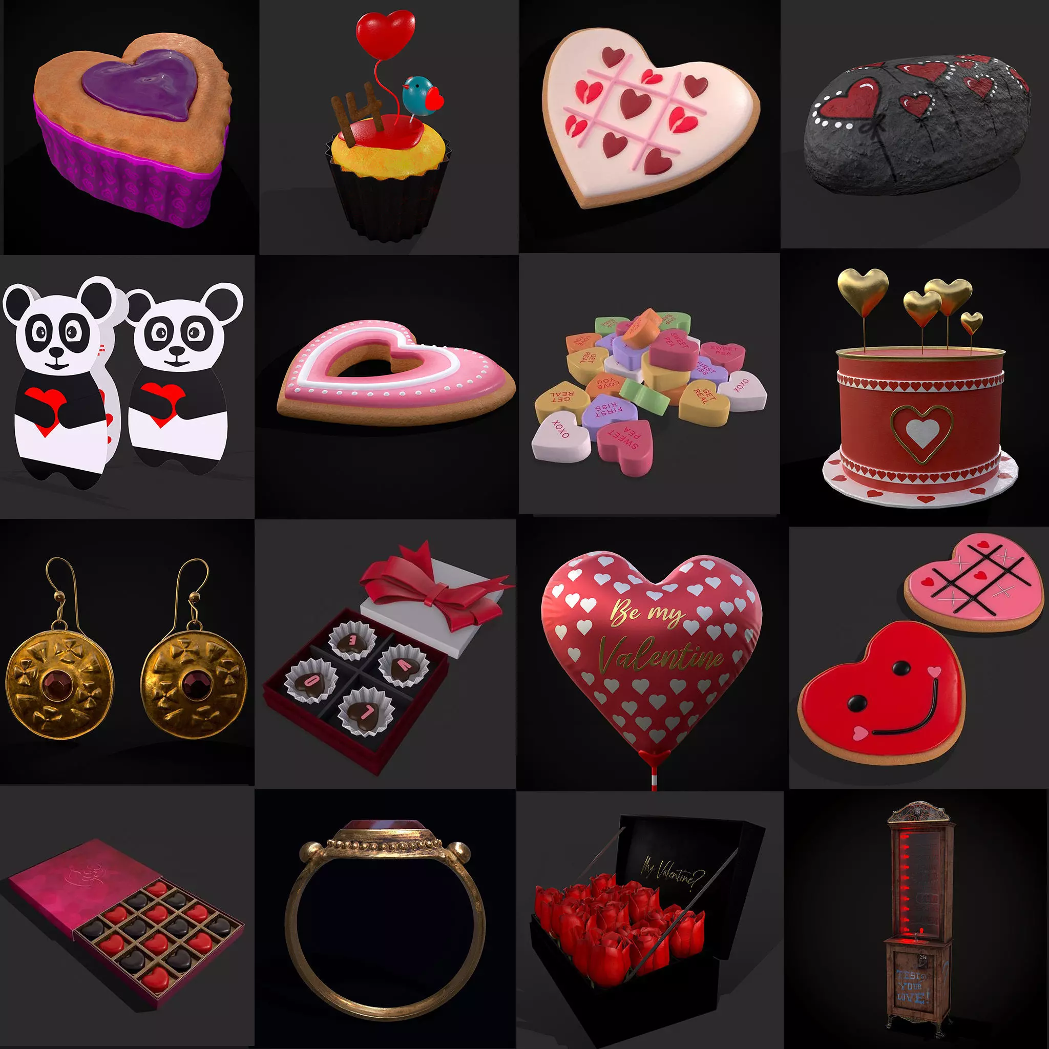 Valentines Mix Twenty 3D Model Collection_0