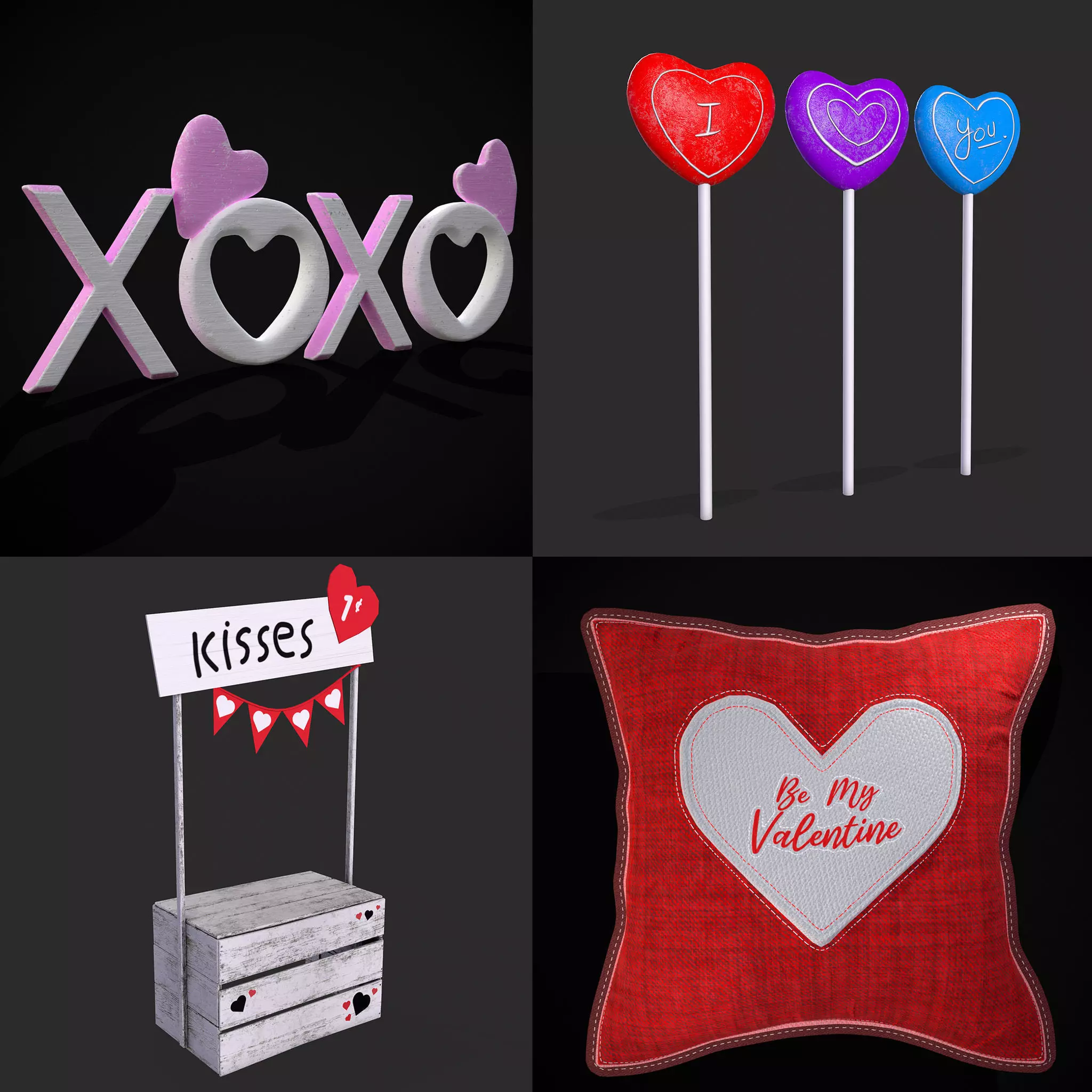 Valentines Mix Twenty One 3D Model Collection_0