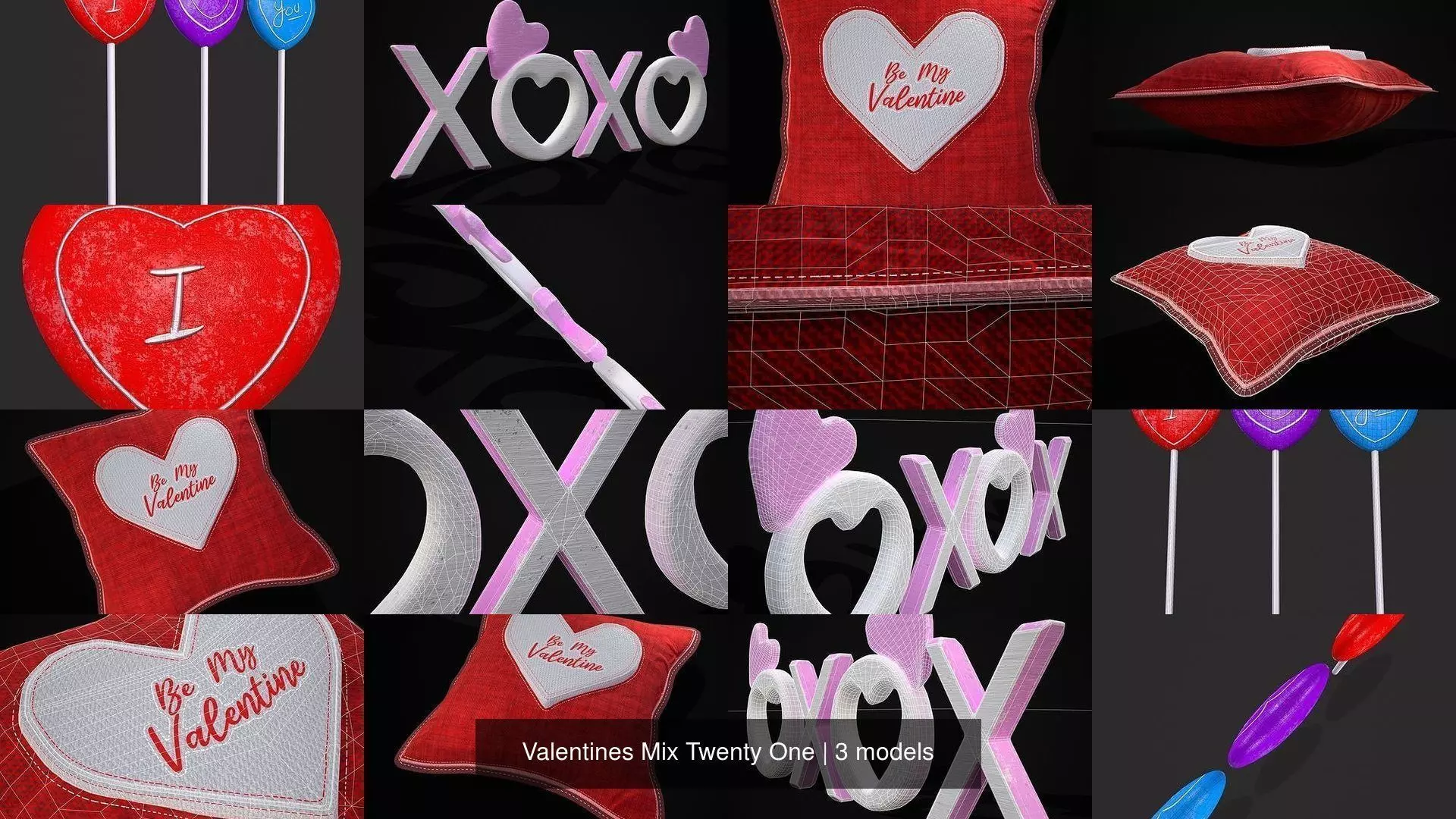 Valentines Mix Twenty One 3D Model Collection_1