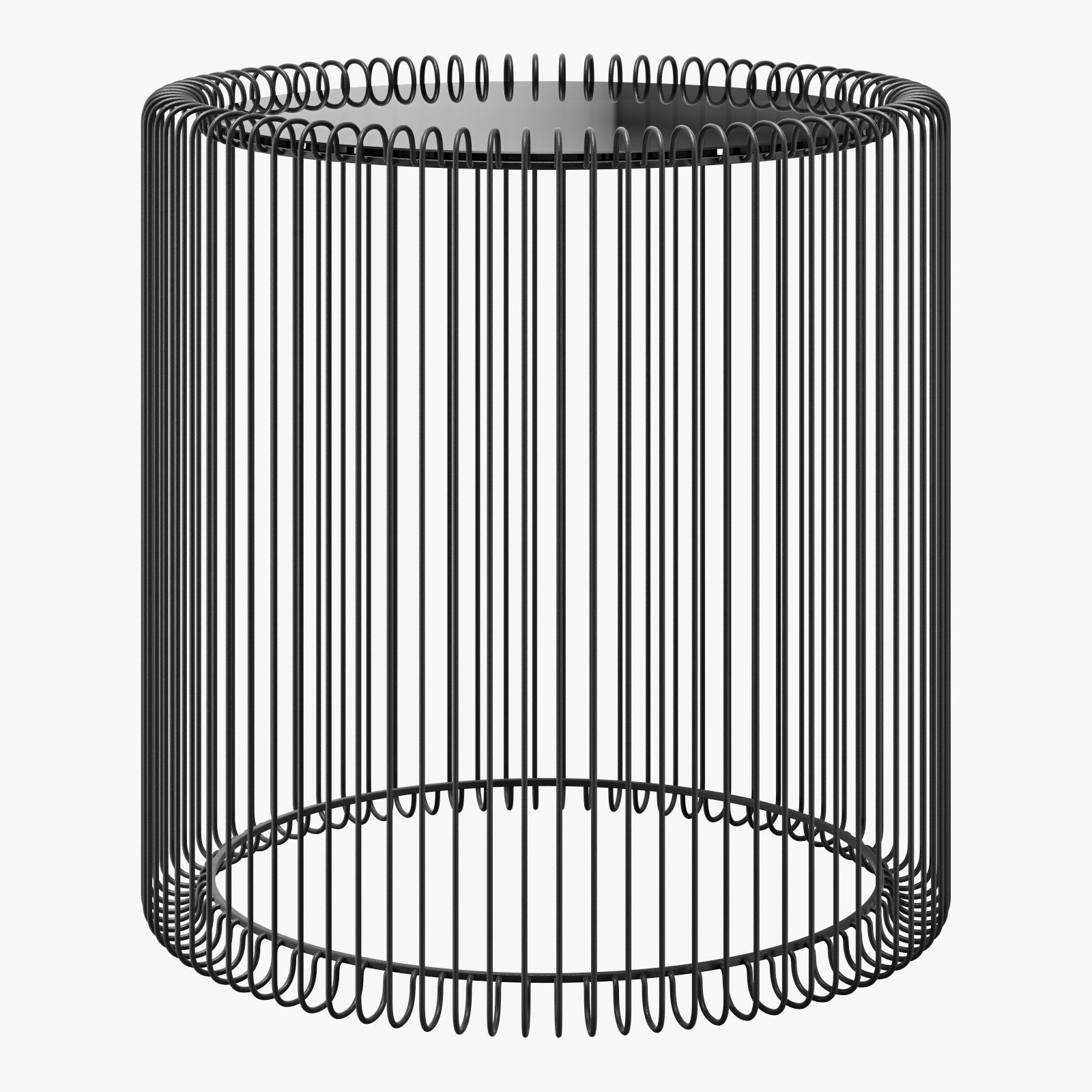Kare wire coffee table black 3D model_2