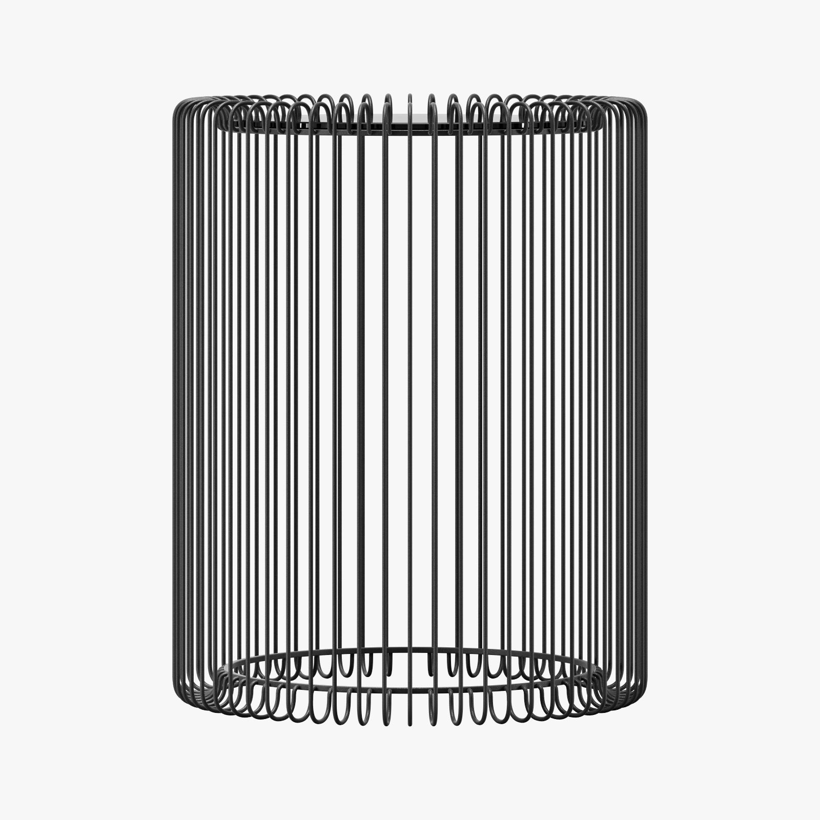 Kare wire coffee table black 3D model_3