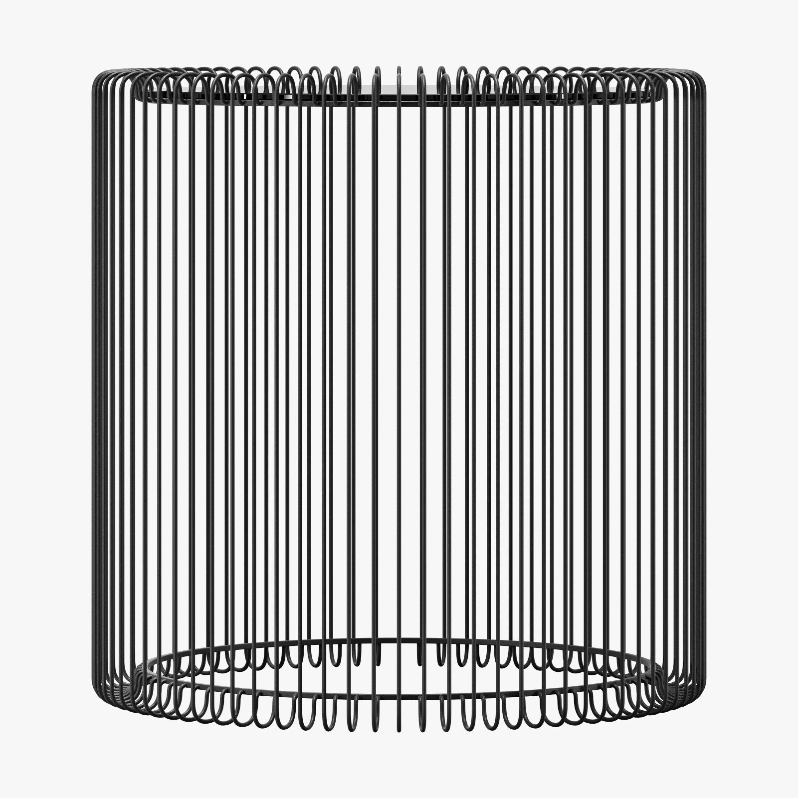 Kare wire coffee table black 3D model_4