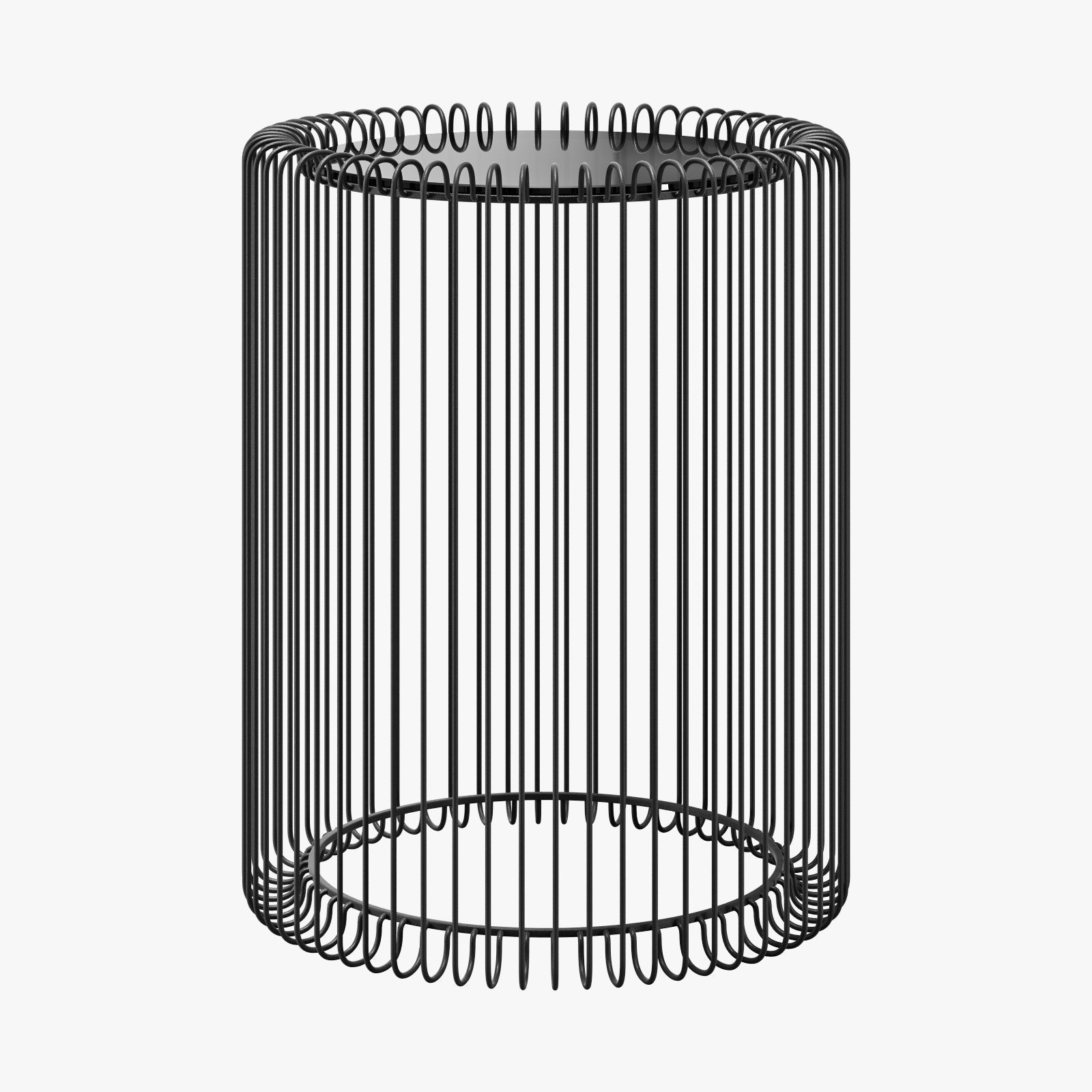 Kare wire coffee table black 3D model_1