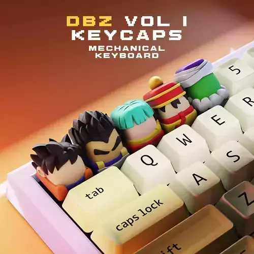 Dbz Keycaps Vol I - Dragon ball - Mechanical Keyboard 3D print model