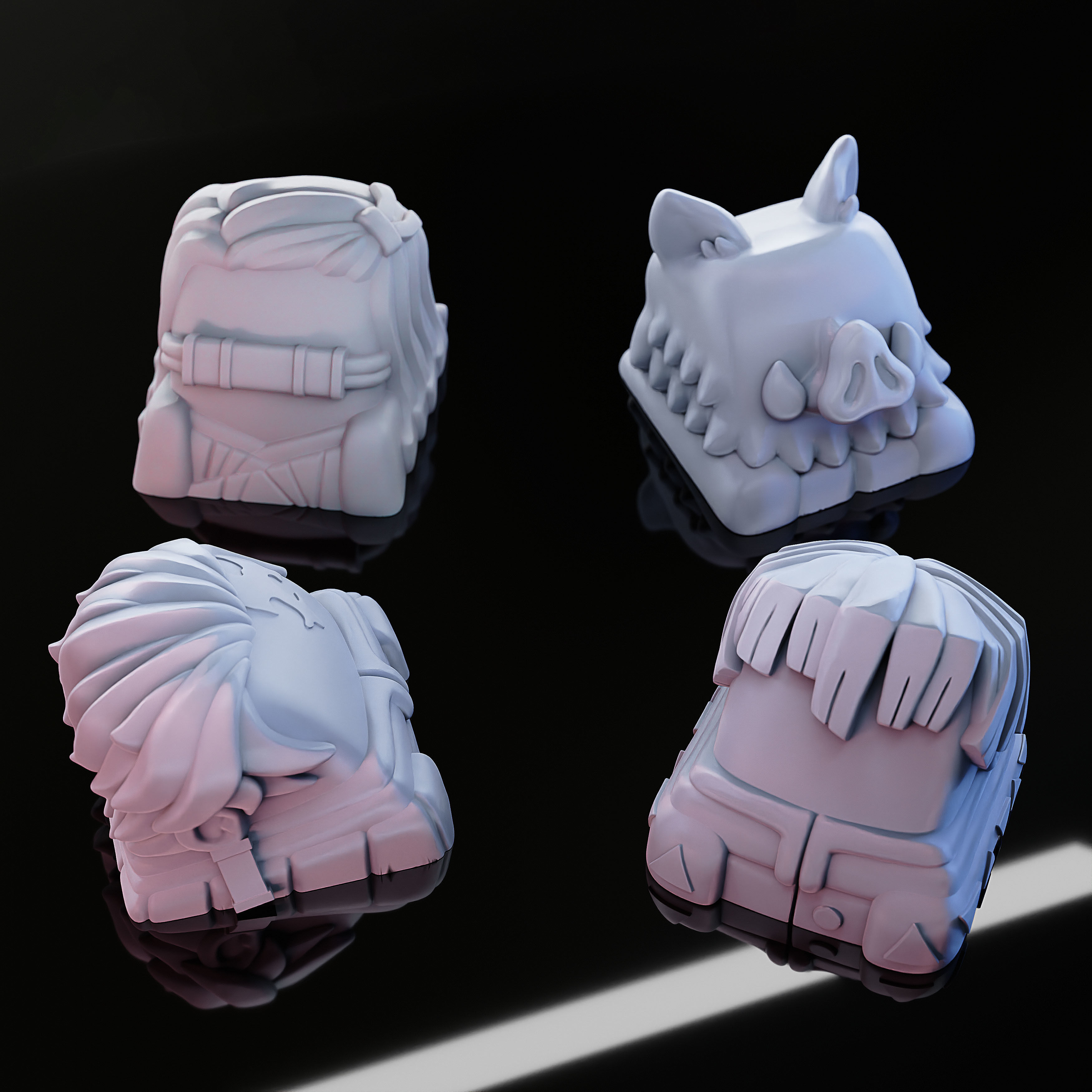 Demon Slayer Keycaps - Mechanical Keyboard 3D print model_3