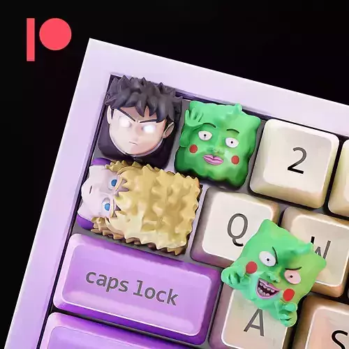 Mob Psycho 100 Keycaps - Mechanical Keyboard 3D print model