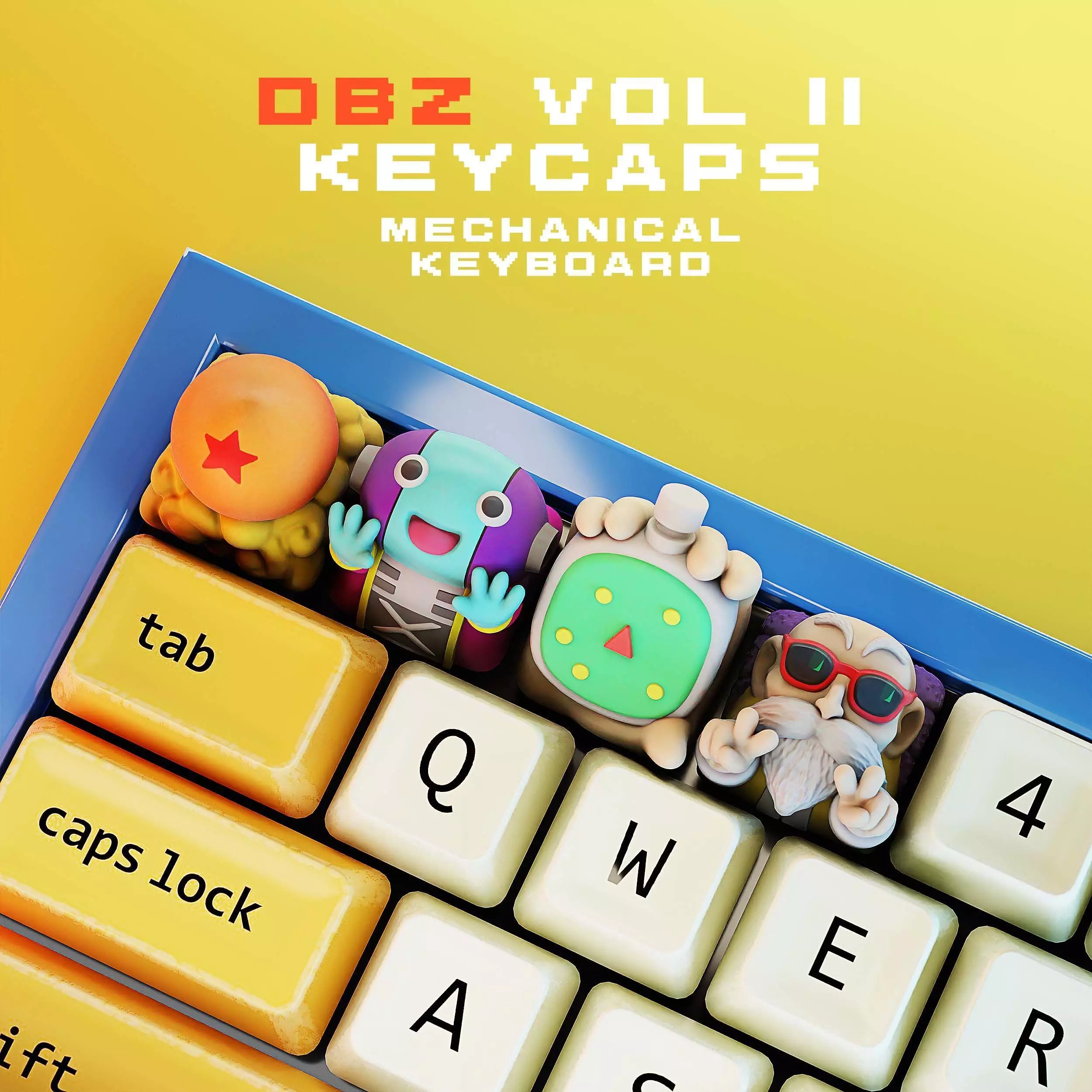 Dbz Keycaps Vol II - Dragon ball - Mechanical Keyboard 3D print model