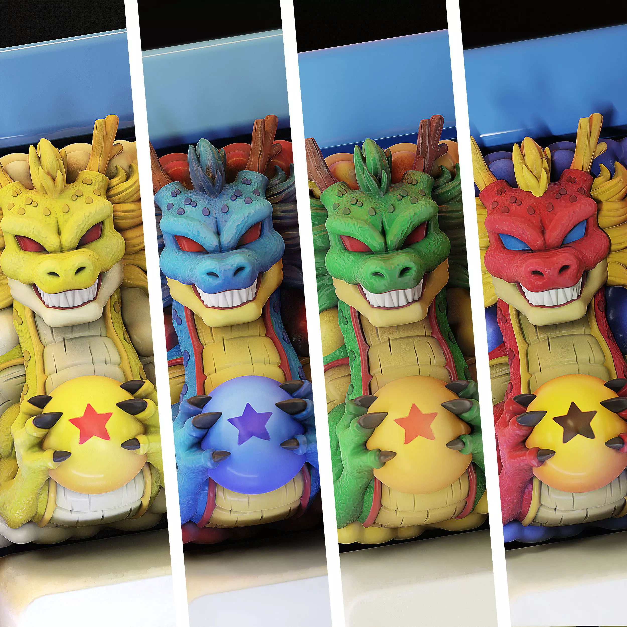 Sheng Long Shenron- Dragon ball Tab Keycap - Mechanical Keyboard 3D print model_0