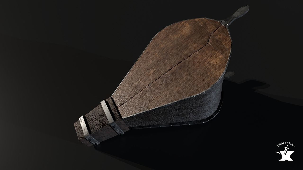 Bellows sword Low-poly 3D model_1