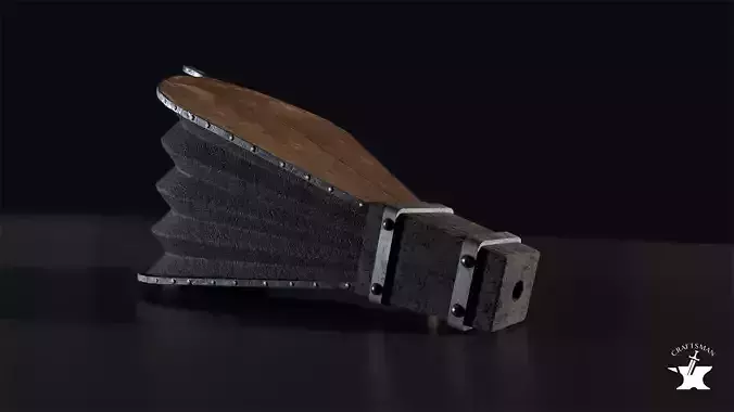 Bellows sword Low-poly 3D model