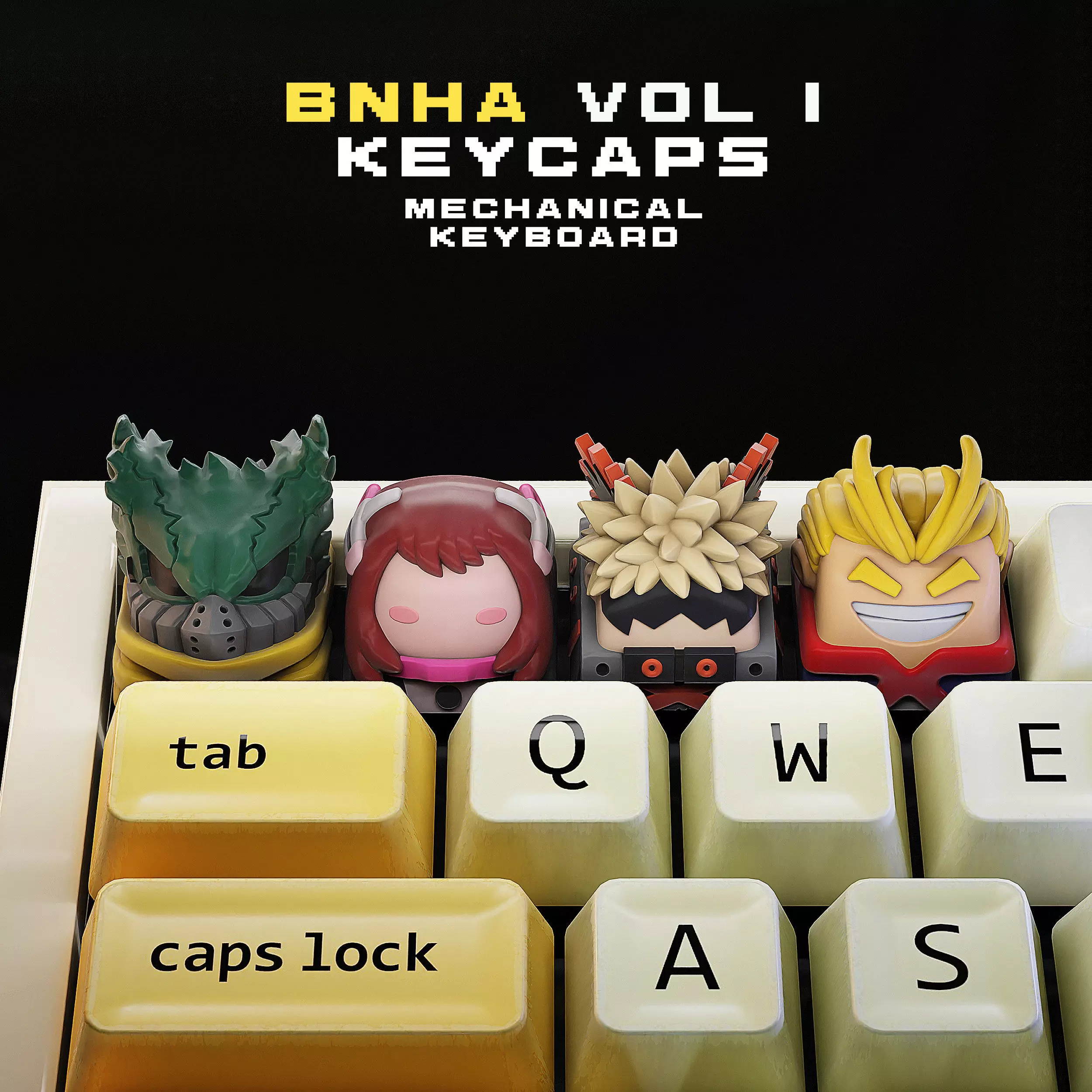 BNHA Vol I Keycaps - Mechanical Keyboard 3D print model_0